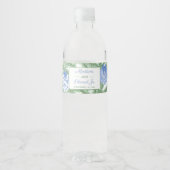 チノイスリーモアツリーブルーホワイトウェディングシャワー ペットボトルラベル