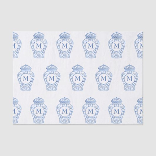 チノイスリーモノグラムのジンジャージャーティッシュペーパー 薄葉紙 (正面)