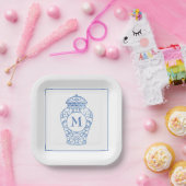 チノイスリーモノグラムのジンジャージャープレート ペーパープレート (パーティー)