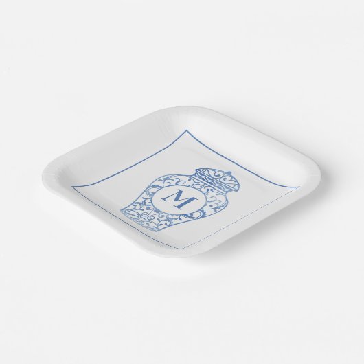 チノイスリーモノグラムのジンジャージャープレート ペーパープレート (傾斜あり)