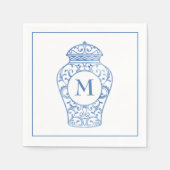 チノイスリーモノグラムのジンジャージャールナプキンズ スタンダードカクテルナプキン (正面)