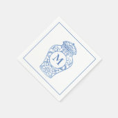 チノイスリーモノグラムのジンジャージャールナプキンズ スタンダードカクテルナプキン (角)