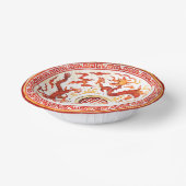 チノイスリーレッド金ゴールドインペリアルドラゴンフェイク中国 ペーパーボウル (傾斜あり)