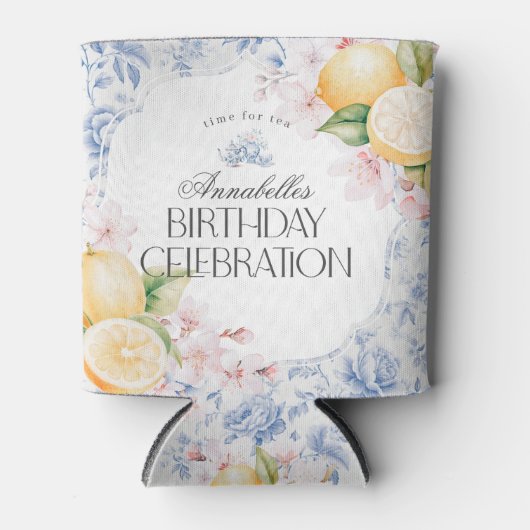 チノイスリーレモンティーパーティー誕生日のお気に入り 缶クーラー (正面)