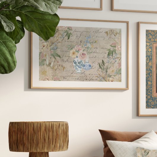 チノイスリーヴィンテージフラワーブーケコテージコア 薄葉紙