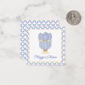 チノイスリー水彩シックな卵ギフトエンクロージャー ノートカード (正面/裏面インサイチュ)