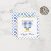 チノイスリー水彩シックな花瓶ギフトエンクロージャー ノートカード (正面/裏面インサイチュ)