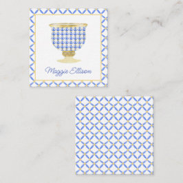 チノイスリー水彩シックな花瓶ギフトエンクロージャー ノートカード