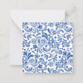 チノイスリー水彩ジンジャージャージョフト囲い ノートカード (裏面)