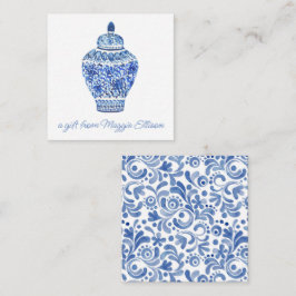 チノイスリー水彩ジンジャージャージョフト囲い ノートカード