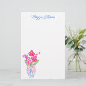 チノイスリー水彩ジンジャージャールオーキッド 便箋 (スタンド正面)