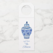 チノイスリー水彩ジンジャージャー瓶の花瓶 ボトルネックタグ (正面)