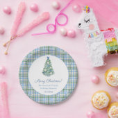 チノイスリー淡い色のブルーグリーンクリスマスブランチパーティー ペーパープレート (パーティー)