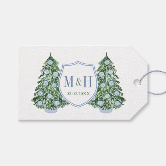 チノイスリー結婚ホリデーズカップルクレスト ギフトタグ (正面(横))