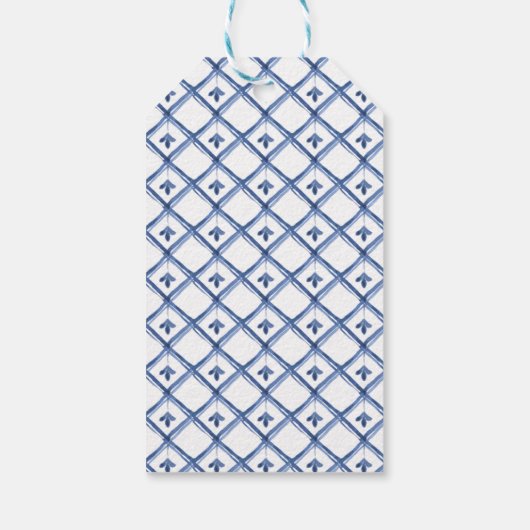 チノイスリー陶器オレンジトピアリーツリーブルー ギフトタグ (裏面)