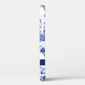 チノイセリエネービーブルーホワイトフローラリーフトンボ Case-Mate iPhoneケース (裏面 / 左)