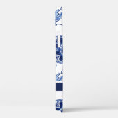 チノイセリエネービーブルーホワイトフローラリーフトンボ Case-Mate iPhoneケース (裏面 / 右)