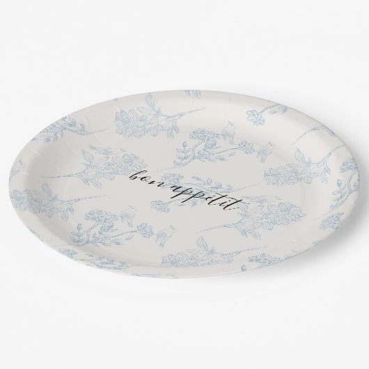 チノイセリシックフローラボンアペティト紙プレート ペーパープレート (アングル)