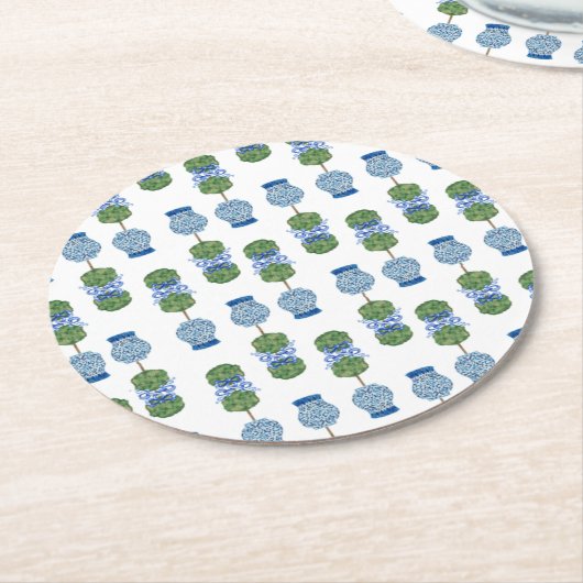 チノイセリージンジャージャージャージャーズトピアリーバスケット ラウンドペーパーコースター (アングル)