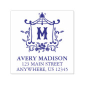 チノイセリーモノグラムパゴダ差出人住所 セルフインキングスタンプ (デザイン)