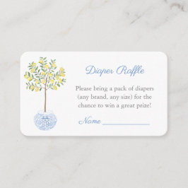 チノエレガントイスリーおむつラッフルボーイ赤ちゃんシャワー エンクロージャーカード