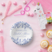 チノエレガントワーズダスティブルーフローラブライダルシャワー ペーパーボウル (パーティー)