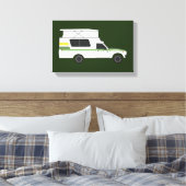 チノクポップ・アートのカンパーレトロレモンライム キャンバスプリント (インサイチュ (寝室))