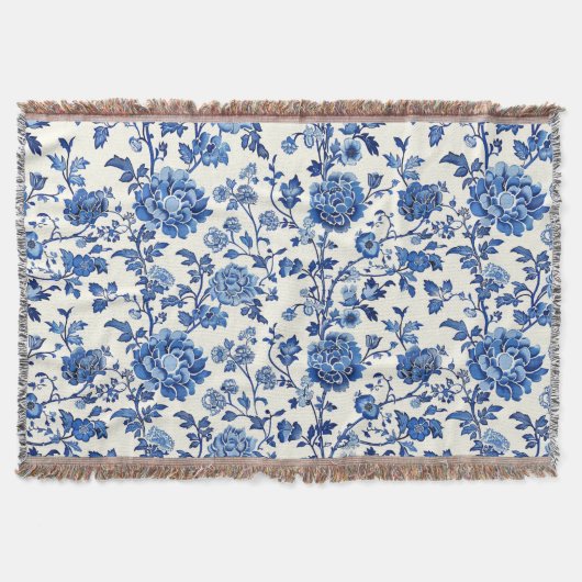 チノセリエフローラプリントオールシーズンスロー毛布 スローブランケット (正面)