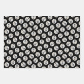 チノックヘリコプ絵を描タイヤーオリジナルドッグアート ラッピングペーパーシート (正面3)