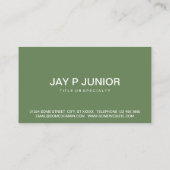 チノックポップ・アートのキャンパーのレトログリーンの名刺をアップ 名刺 (裏面)