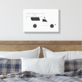 チノポップ・アートのクのキャンパー キャンバスプリント (インサイチュ (寝室))