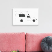 チノポップ・アートのクのキャンパー キャンバスプリント (インサイチュ (リビング))