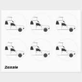 チノポップ・アートのクのキャンパー ラウンドシール (シート)