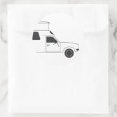 チノポップ・アートのクのキャンパー ラウンドシール (バッグ)