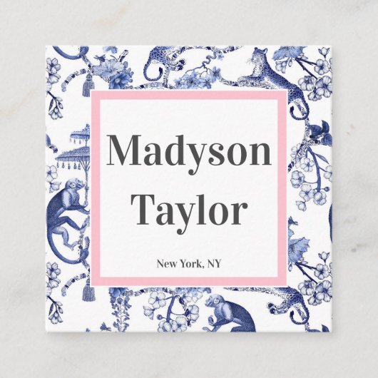 チノモダンイスリーカスタムタイポグラフィ スクエア名刺 (正面)