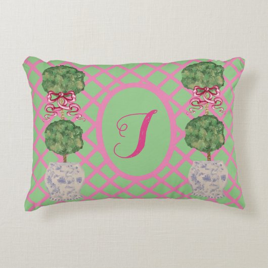 チノワイセリージンジャージャージャーズトピアリーバスケットスローP アクセントクッション (正面)