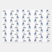 チノワジェリー猿と竹の贈り物ラップシート ラッピングペーパーシート (正面2)