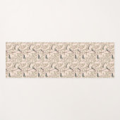 チノワズリーの鳥と葉の赤面ピンク ヨガマット (正面(横))