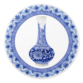 チノワセリエフローラドラゴンフライブルーホワイトジンジャージャー セラミックノブ