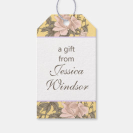 チノワセリーイエローフローラエグレット ギフトタグ