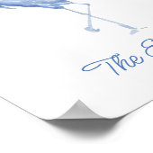 チノワセリーウォーターカラーブルーヘロン ポスター (角)