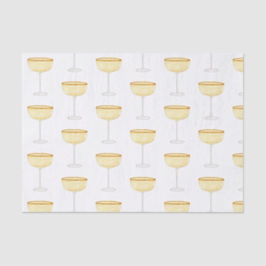 チノワセリーウオーターカラーワインシャンパングラス 薄葉紙 (正面)