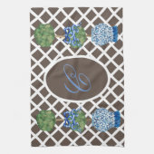 チノワセリーガーデントピアリージンジャージャージャージャー キッチンタオル (縦)