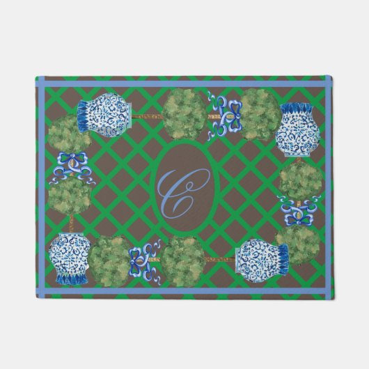 チノワセリーガーデントピアリージンジャージャージャージャー ドアマット (正面)