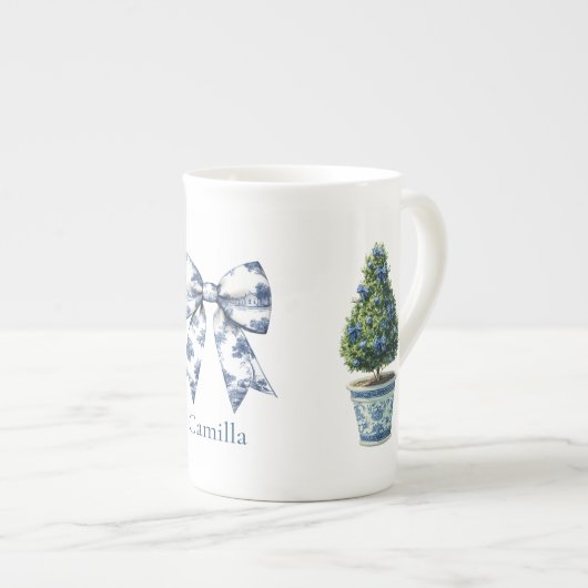 チノワセリークリスマストピアリーツリー ボーンチャイナマグカップ (正面右)