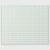 チノワセリーグリーンとホワイトジンジャージャープリント ラッピングペーパー (フラット)