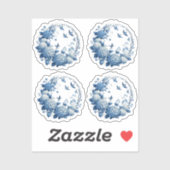 チノワセリーシックあじさい&ブルーバードリースパック シール (シート)