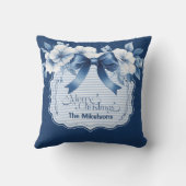 チノワセリーシックなブルークリスマス クッション (裏面)