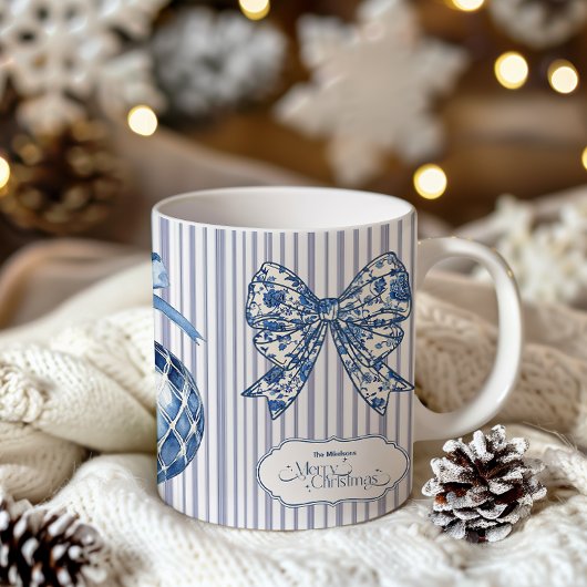 チノワセリーシックなブルークリスマス ツートーンマグカップ