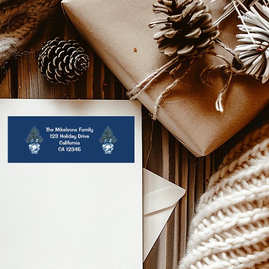 チノワセリーシックなブルークリスマス ラベル